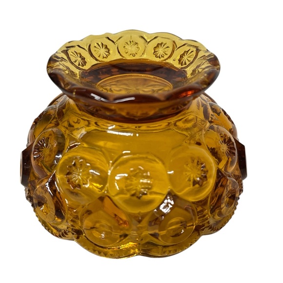 LE Smith Moon & Star Amber 2 piece Fairy Lamp candle holder excellent condition - Picture 5 of 9